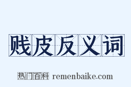 贱皮反义词是什么意思的图片